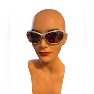 Nike Scene Stealer Oval Sunglasses Summit White EVO350 Side Swosh Women’s